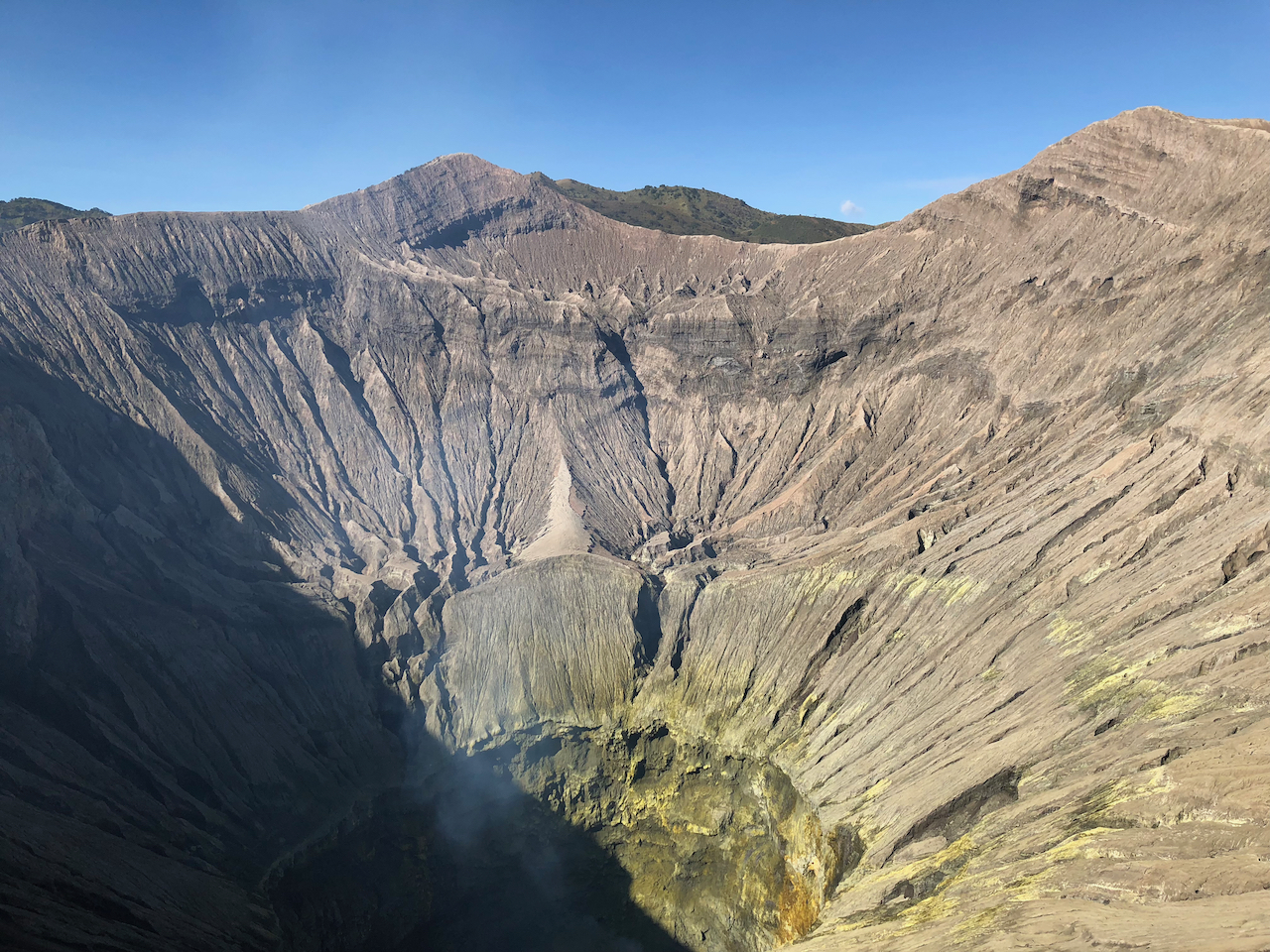 The crater of Bromo in 2018.
